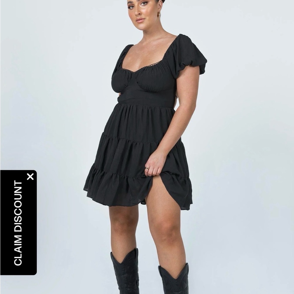 PRINCESS POLLY Danny Mini Dress Black